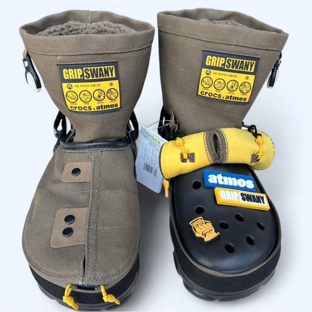 Crocs x GRIP SWANY x atmos Classic All-Terrain Clog Olive M13 Rare